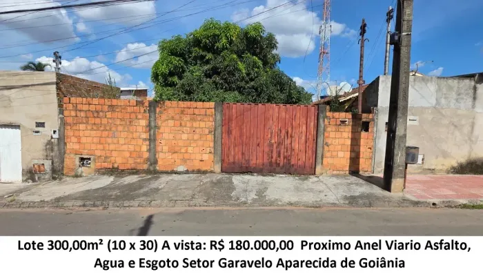 Leia a descrição: Lote 300,00m² (Proximo Anel Viario) Setor Garavelo
