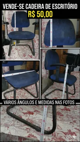 Cadeira de escritório azul