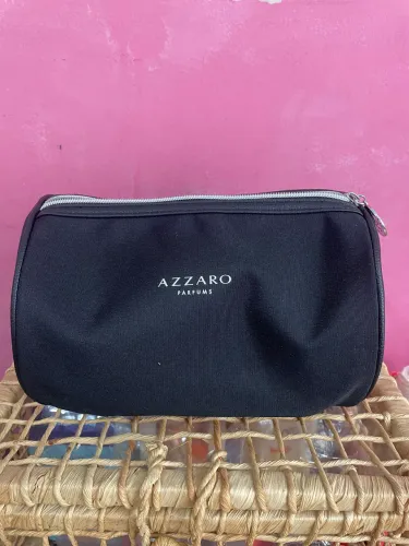 Necessaire masculina feminina preta Azzaro 