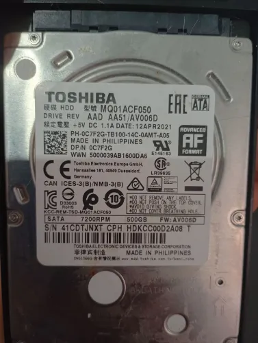 HD 500gb Toshiba