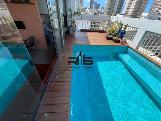 Cobertura de luxo à venda em Salvador-BA, bairro Costa Azul: 3 quartos, 2 suítes, 1 sala, 