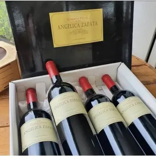 Caixa de Vinho Argentino Angélica Zapata Malbec Alta - Com 4 Garrafas