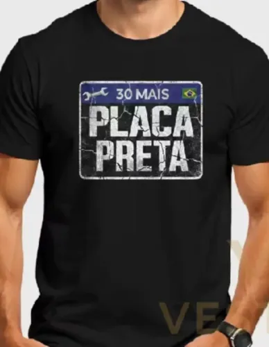 Camisa placa preta