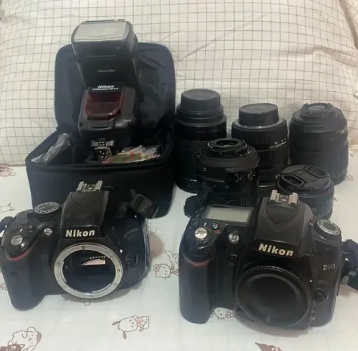 Kit Câmeras Nikon D90 D5100 5 Lentes E 2 Flashes