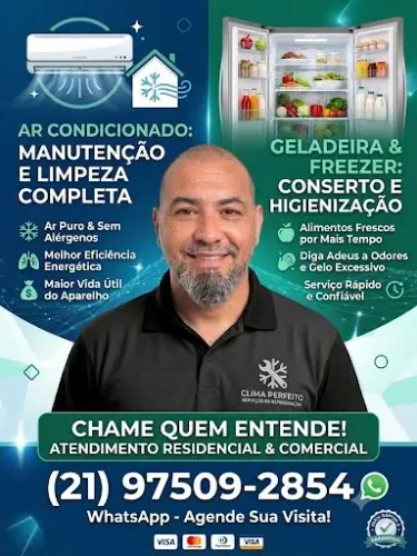 Técnico em Refrigeração. Concerto Geladeiras e Limpo Ar Condicionado.