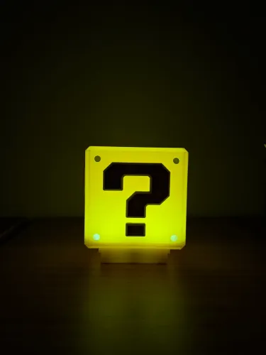 Luminária Bloco Interrogação - Super Mario (LED)