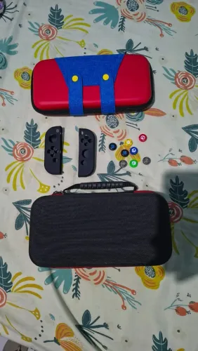 Nintendo switch oled + zelda mídia física e acessorios