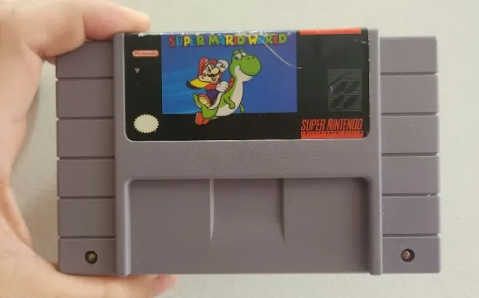 Super Mario World Label Original Super Nintendo Gradiente