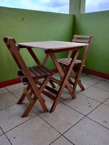 Cadeira dobrável de madeira para adulto