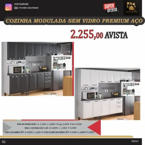 COZINHA DE AÇO COMPLETA PREMIUM MODULADA