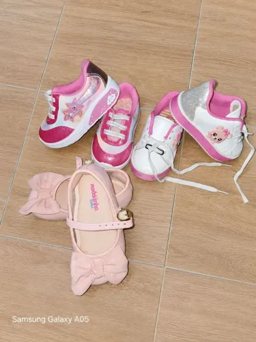 Sapatilha e sapato infantil menina