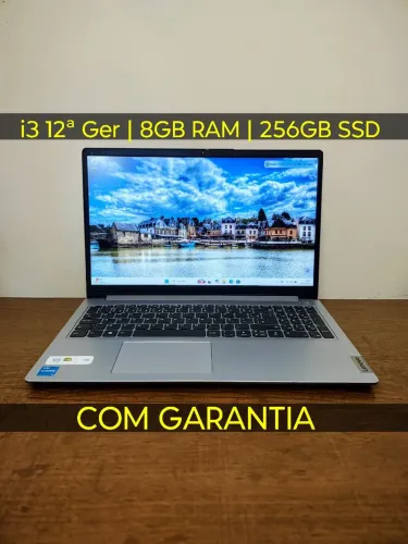 Notebook Lenovo IdeaPad 1 | Intel Core i3 12ª Ger | 8GB RAM | SSD 256GB NVMe | Garantia