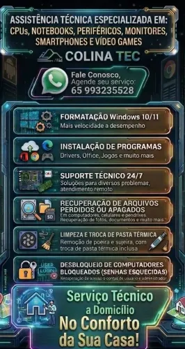 Assistência técnica ao computador e smartphones