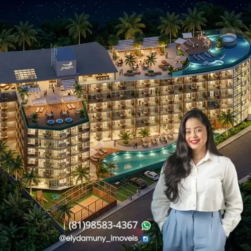 Flats Studios com Varanda e Vista Mar com Ótima Localização em Tamandaré