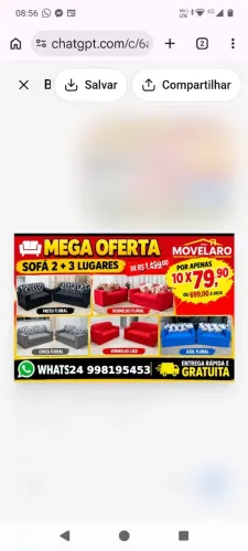 Sofá 2 + 3 lugares 10 x79.90