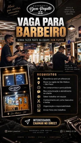 Vaga para barbeiro