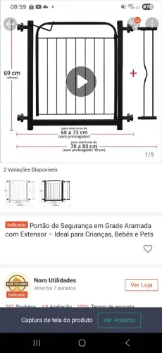 Portão com grade para pet