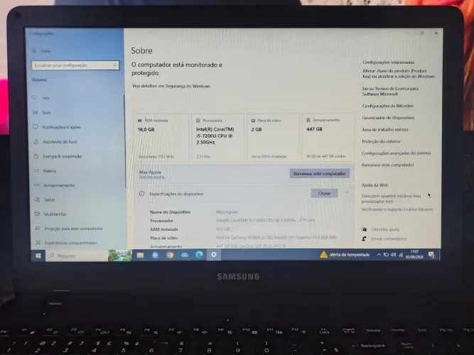 Notebook Samsung 