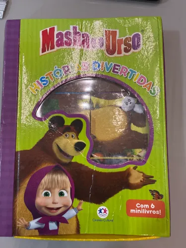 kit livro masha e o urso com 6 mini livros