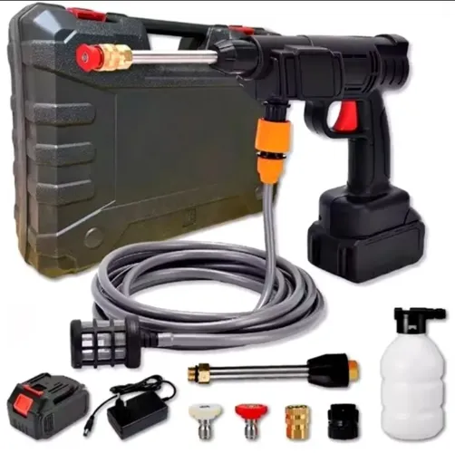 Lavadora alta pressao kit completo 1 bateria 