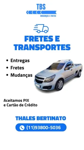 Serviço de transporte em geral e pequenas mudanças