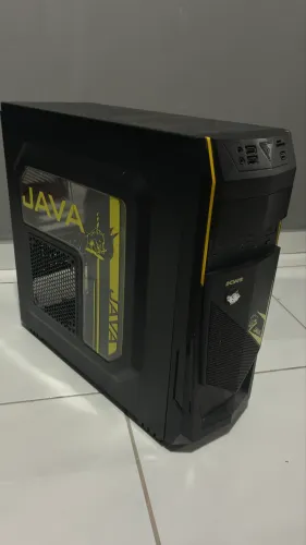 Gabinete Gamer PCYes Java Amarelo - Mid Tower (Leitor de Cartão e USB 3.0)