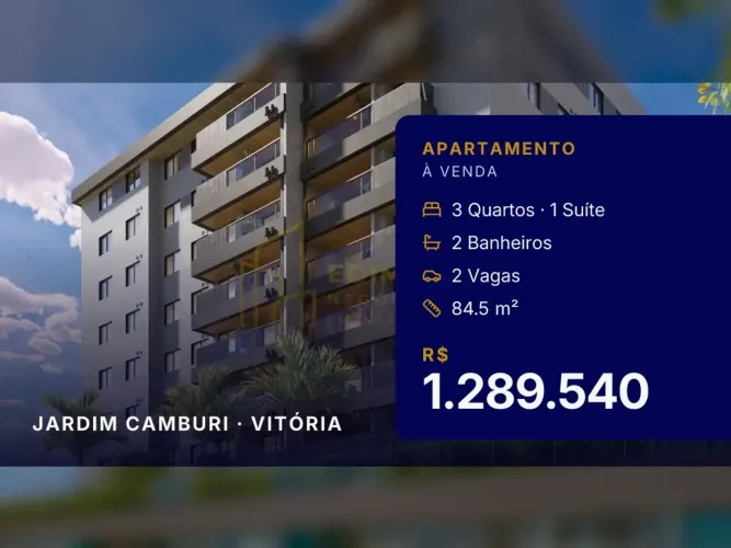 Viva o equilíbrio perfeito em Jardim Camburi: apartamento com varanda iluminada!