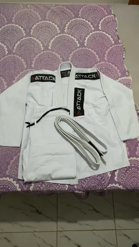 KIMONO BRANCO JIU JITSU + FAIXA BRANCA
