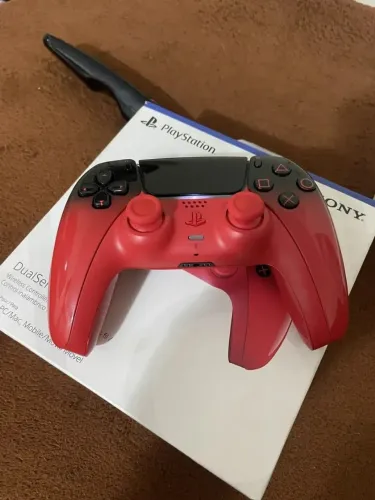 Controle Sem Fio Sony DualSense Hyperpop para PS5 ORIGINAL, Vermelho Techno Red