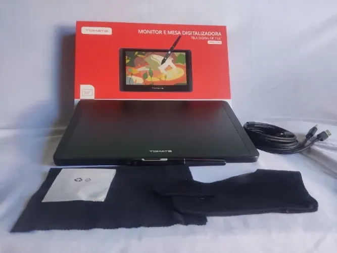 Mesa Digitalizadora Com Display Tomate MTM-1160 11,6" + Caixa e Acessórios