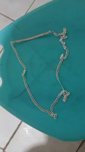 Corrente prata com chata e corrente inox. Vendo junto ou separado