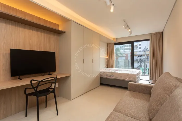 Apartamento Studio mobiliado para alugar no Bom Fim com 1 quarto