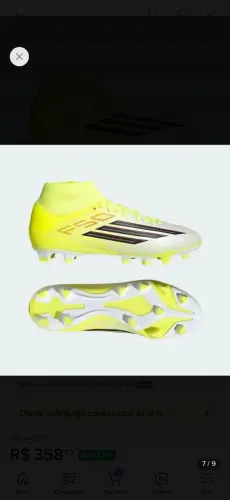 CHUTEIRA DE CAMPO ADIDAS F50 CANO ALTO