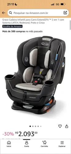 Cadeirinha Graco Extend2Fit - Nova Lacrada