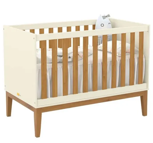 Berço Americano Unique Off White Freijó Eco Wood - Matic - Matic Moveis