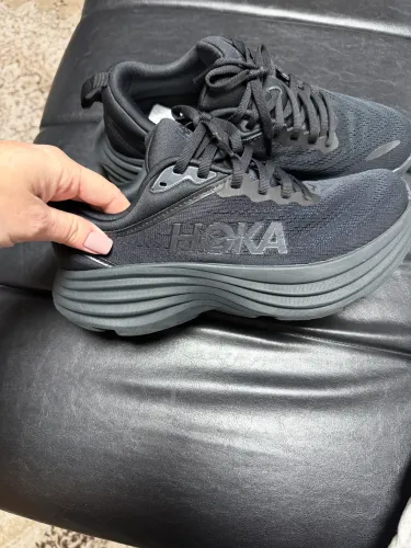 Tênis preto Hoka bondi 8 unissex 38