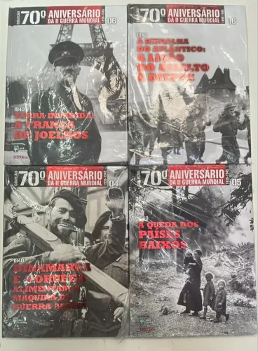 LOTE 4 LIVROS COLEÇÃO 70º ANIVERSÁRIO DA 2 GUERRA MUNDIAL - EDITORA ABRIL - TEMOS OUTRAS