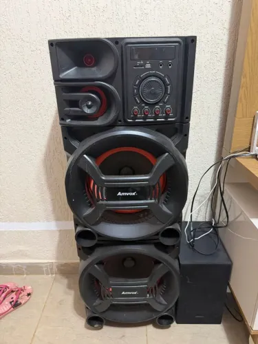Caixa de Som Amvox 1500W RMS Bluetooth Potente