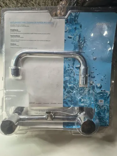 Torneira Misturador Cozinha De Parede Docol Bica Baixa Nova