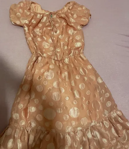 Vestido evangélico rosa-Rochedo M