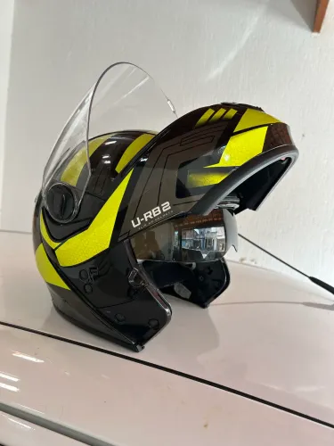 Capacete peels robocop duas viseiras numero 58