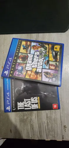 VENDO JOGOS GTA 5 + THE LAST OF US + CONTROLE PS4 