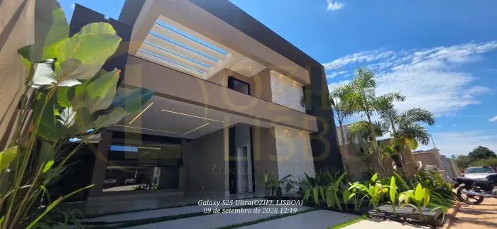 casa mobiliada 04 suítes escritório piscina churrasqueira lote 400m² nascente condomínio A