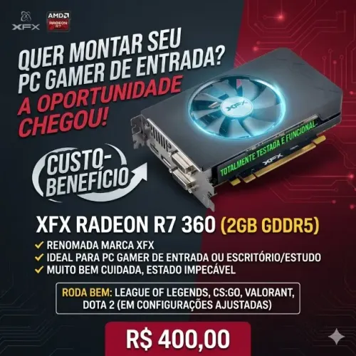 Vendo Placa de Video R7 360