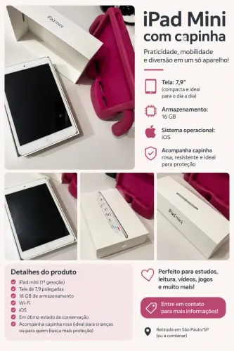 Ipad Mini com capinha 