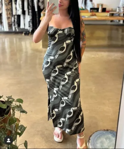 Vestido Midi Tucano Grâfico Farm