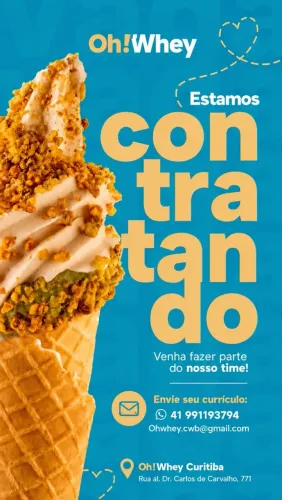 Vaga atendente sorveteria