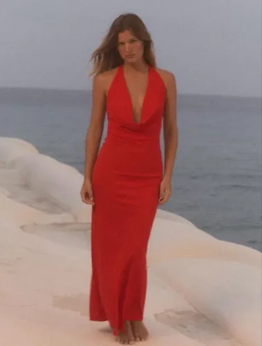 Vestido Zara vermelho longo novo 
