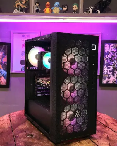 PC Ryzen 5 2600, GTX 1060 5GB, 16GB RAM, NVMe 256GB, B450, Fonte 400W, 4 Fans