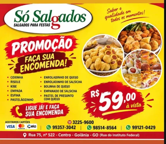 sosalgados Goiânia ,salgadinhos festa